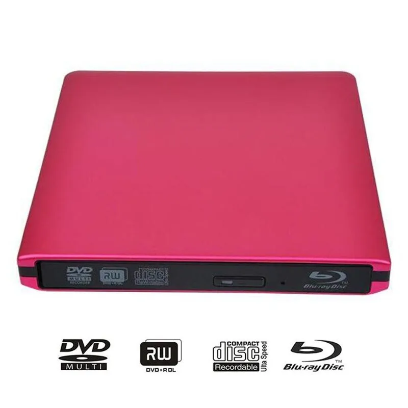 Abs Esterno Usb3.0 Blu-Ray Masterizzatore Dvd Drive 3D Lettore Bluray Dvd Drive Bd-Rom Dvd-Rw Burner Writer Per Macbook Computer Portatile Del Pc