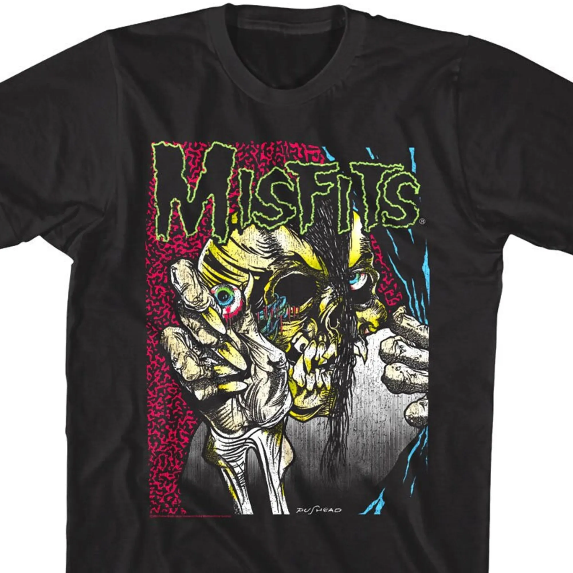 Misfits Pushead Eyeball Tshirt Da Uomo Album Punk Rock Music Band Merch Concert Tour
