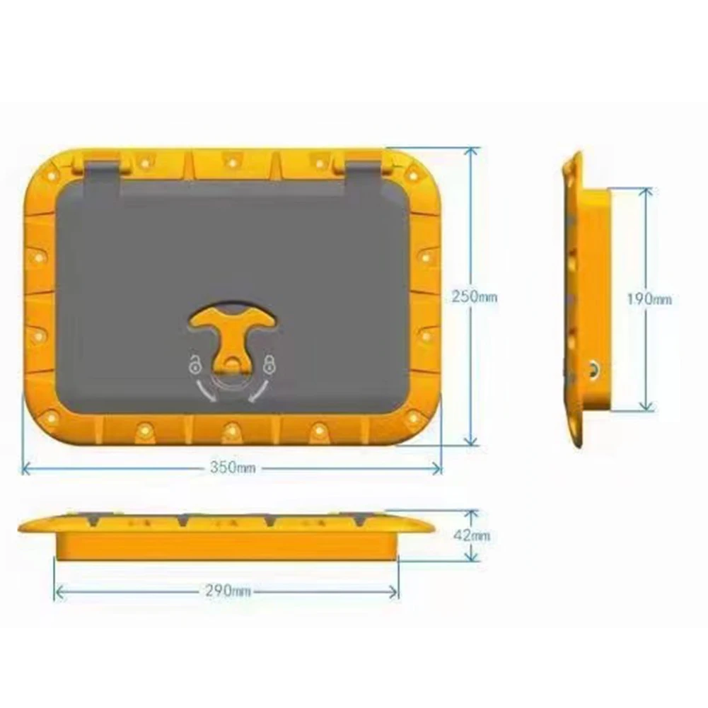 Smooth Marine Deck Boat Kayak Canoa Impermeabile Access Hatch Hatch Pull Lock Hatch Out Maniglia Hatch Plate Square