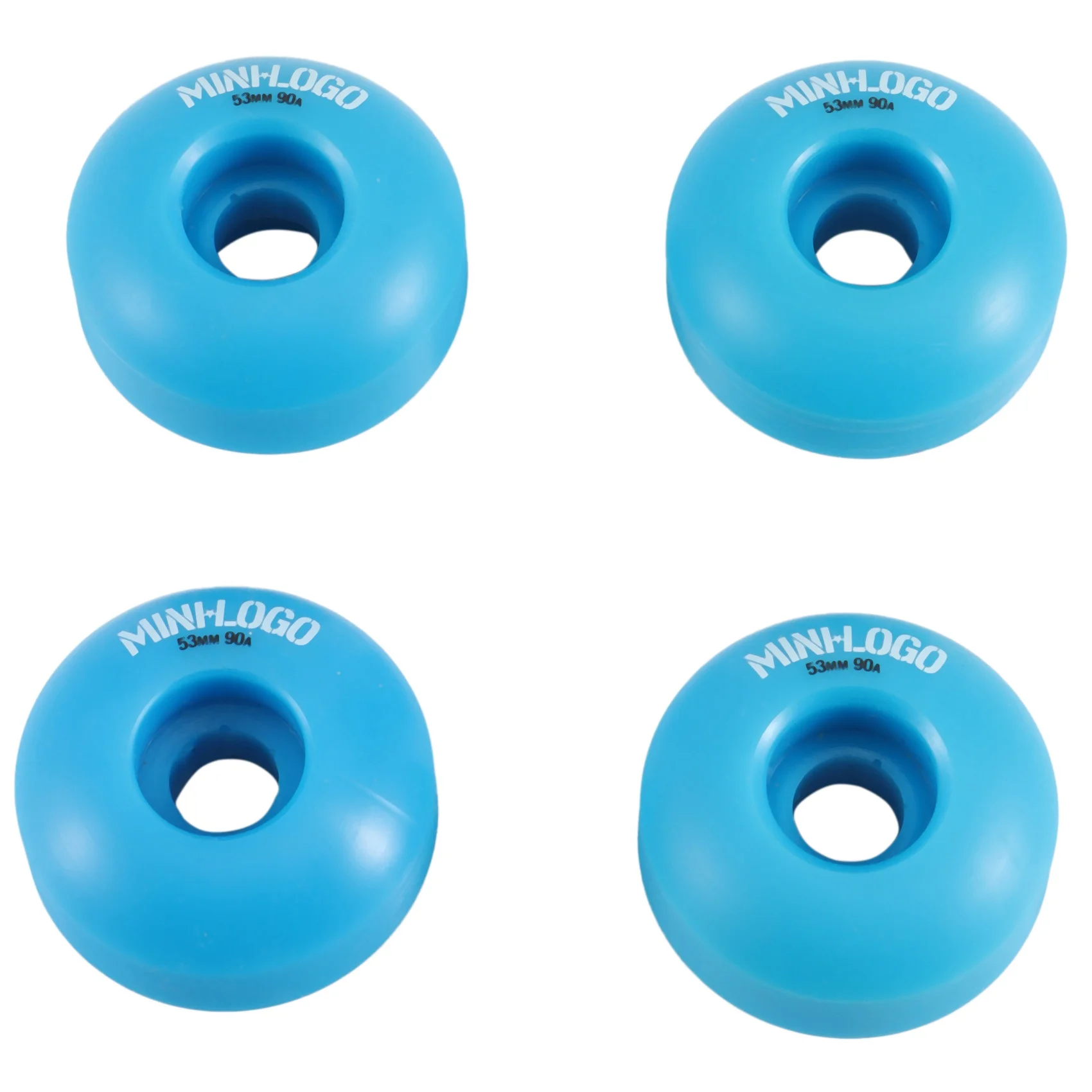 U-Pool Terrain Action Skateboard Wheel 53Mm 90A Rebound Hard Skateboard Wheel Skate Deck Wheel, Blu