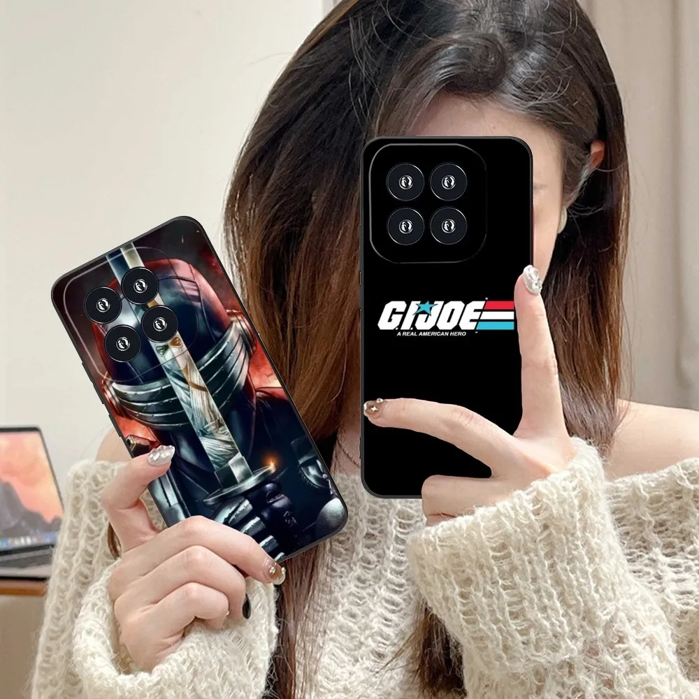 Gijoe Cobra Ninja Mobile Cell Phone Case For Xiaomi 14 13 12 11 10 9 T Ultra Lite Pro S Se X 5G Black Soft Phone Cover Funda