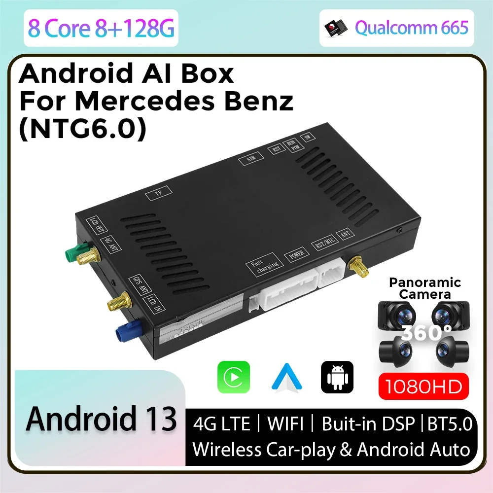 4G Lte Wireless Android Auto Carplay Ai Box Per Mercedes Benz A200 B 180 200 Cla 200 Gla 180 200 Gle 300 350 400 Glc 260 300 Gls