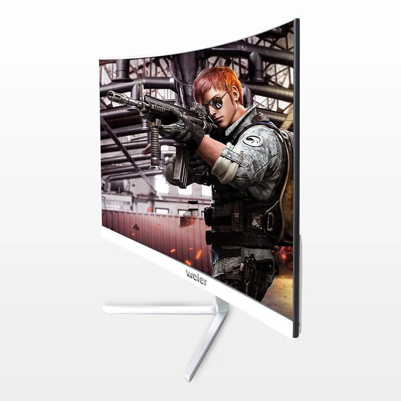 Weier 24 Pollici Full Hd 1080P Gaming Pc Monitor Desktop Curvo Monitor 144Hz Prezzo Economico
