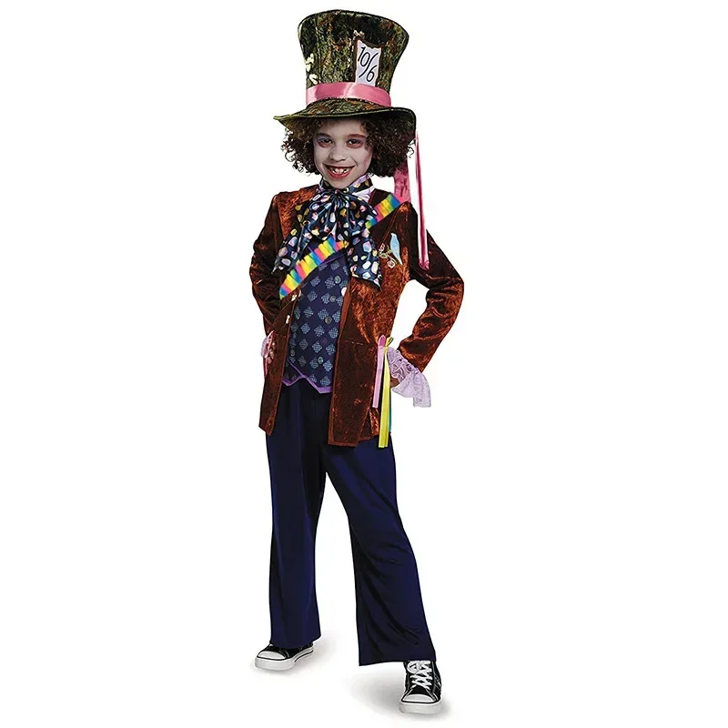 Costume Di Halloween Per Bambini Bambino Mad Hatter Deluxe Costume Alice Nel Paese Delle Meraviglie Cosplay Boy Costume Per Party Girl Movie Cosplay