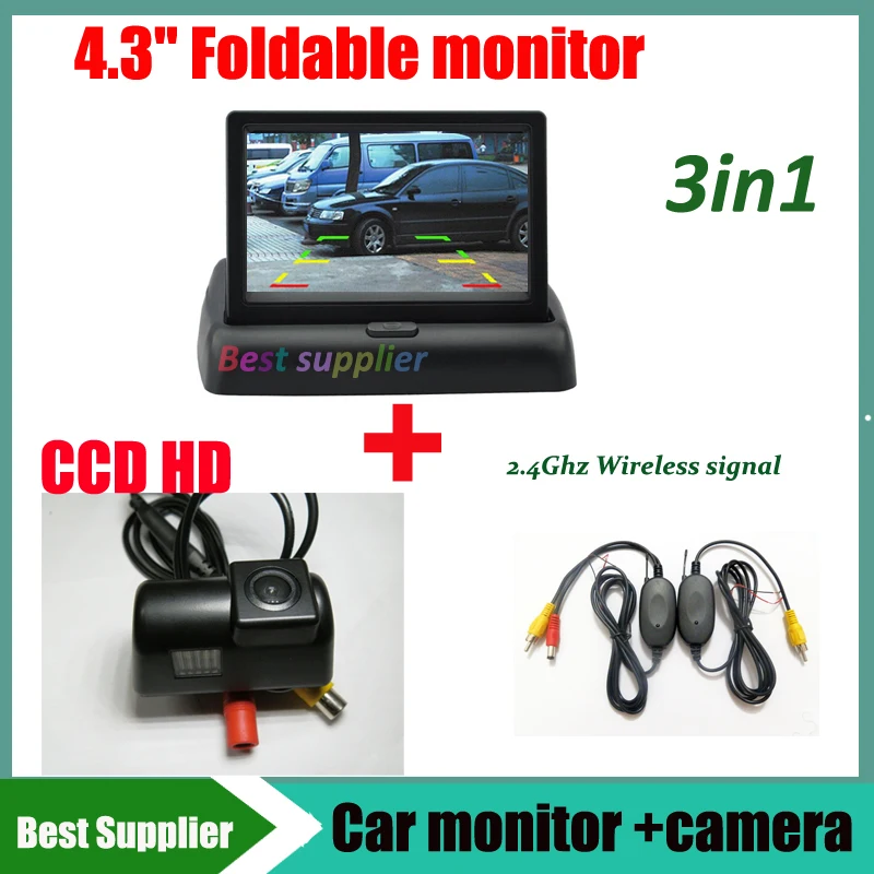 2.4G Wireless Segnale Kit Car Rear View Parcheggio Della Macchina Fotografica Per Per Ford Transit + 4.3 Pollici Monitor Dello Specchio Auto