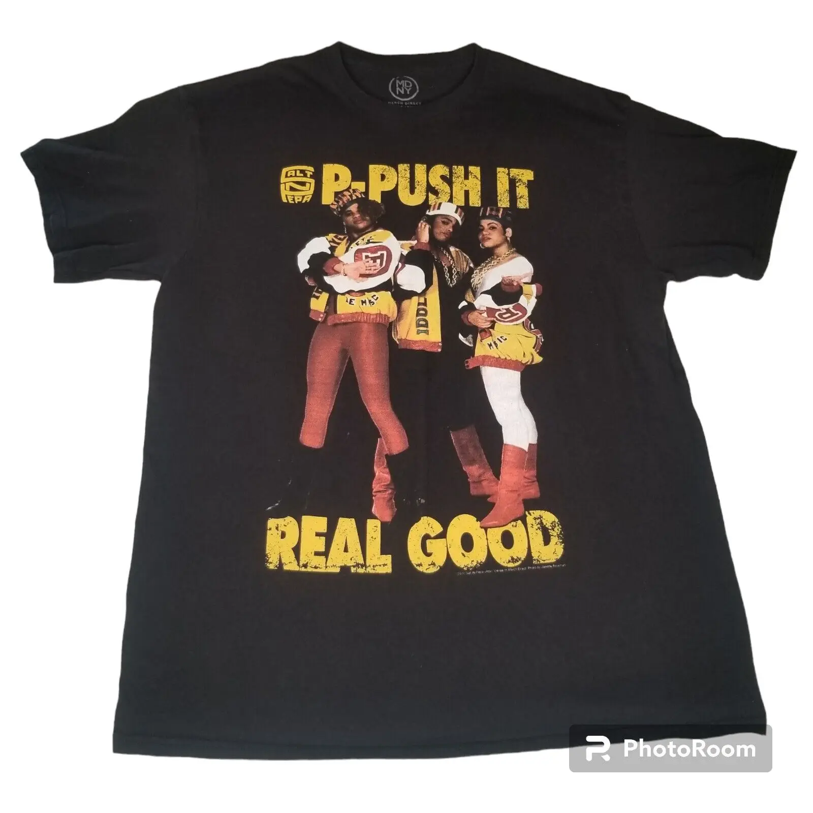 Maglietta Salt N Pepa Taglia Adulta Large Black Rap Merch Direct Retro Maniche Lunghe O Corte
