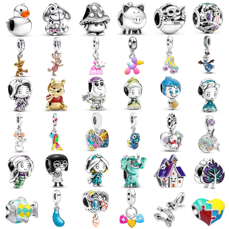 New Fashion Charms Original Mushroom Duck Piggy Beads Per Originale Pandora Ladies Bracciale Accessori Per Gioielli Regalo