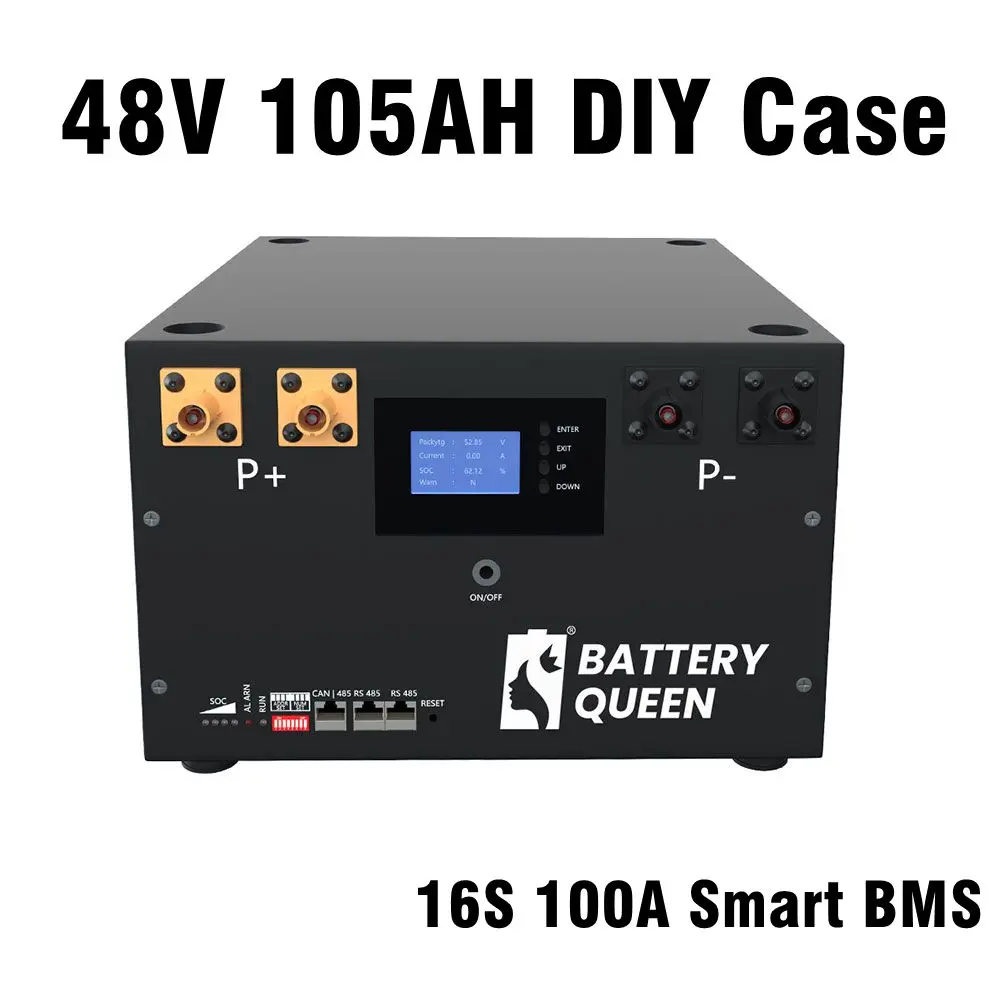 Custodia 48V 105Ah Kit Fai Da Te Batteria Lifepo4 51.2V Box Smart Bms Lfp 16S 100A Bluetooth Solar Energy Ess Celle Prismatiche Seplos Eve