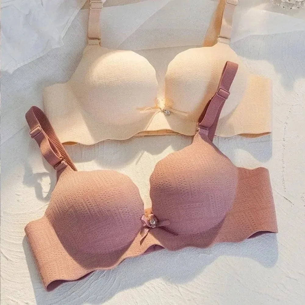 Biancheria Intima Sexy Senza Cuciture Ragazza Con Seni Piccoli Reggiseno Senza Ferretto Arricciato Reggiseno Addensato Anti Cedimento Ropa De Mujer Mi