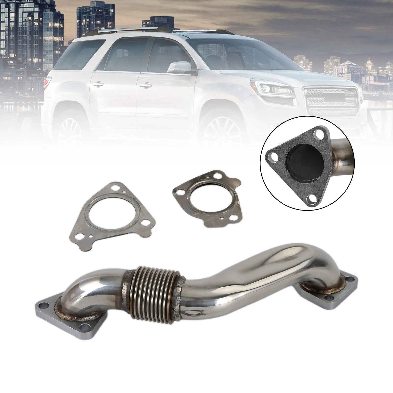 Collettore Di Scarico Up-Pipe Con Guarnizioni Per Gmc Lb7 Lly Lbz Lmm Lml 6.6L Duramax 2001-2016