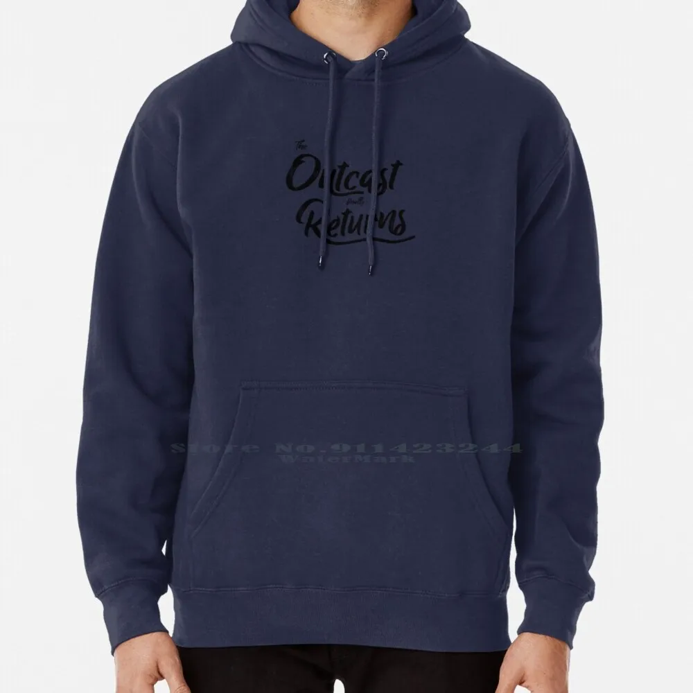 The Outcast Returns (Logo Nero) Felpa Con Cappuccio Maglione 6Xl Cotone La Ricerca Nf Returns Nate Feuerstein Natan Feuerstein Nf