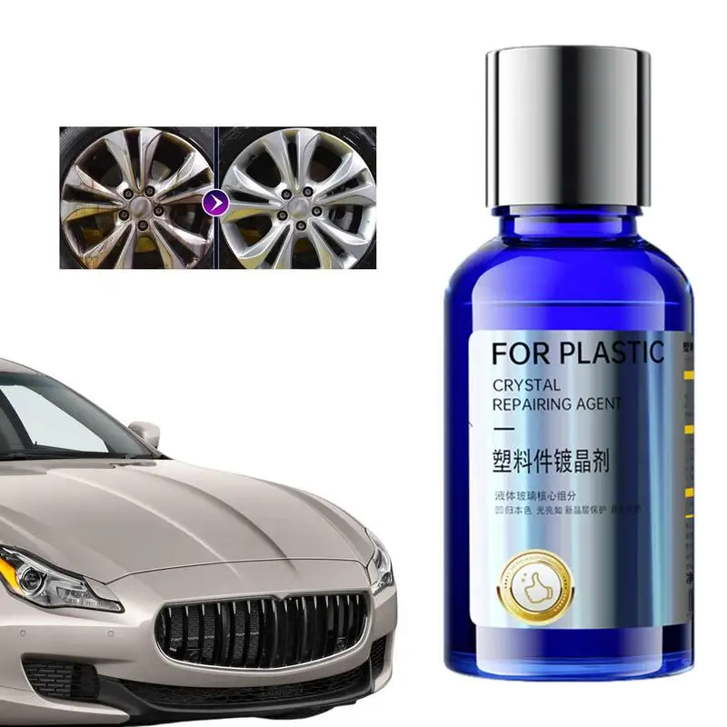 Trim Restorer Automotive Hydrofobic Nano Coating Auto Black Trim Restaurer 30Ml Agente Di Ristrutturazione Dell'Auto A Lunga Durata