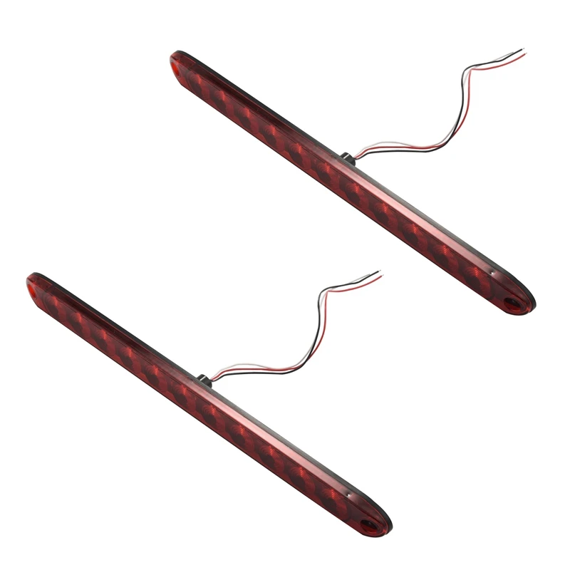 2Pcs 16 Inch 11 Led Red Trailer Light Bar Per Park Stop Indicatori Di Direzione Fanale Posteriore Freno Ip65 Truck Trailer Marker Id Bar