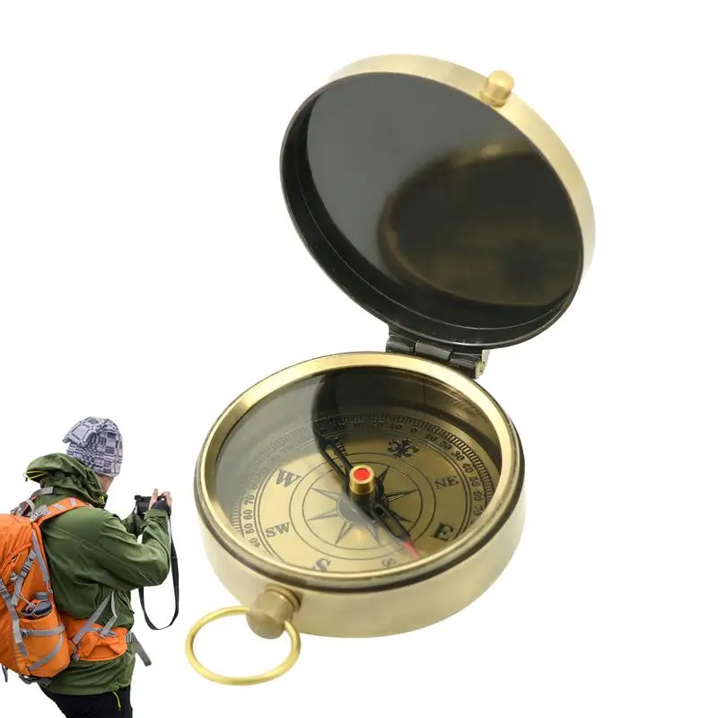 Bussola Tascabile Retro Survival Tool Orienteering Pocket Compass Advanced Camping Navigation Boy Scout Compass Per L'Escursionismo