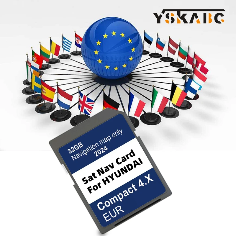 Per Hyundai H350/I40/I40 Vf Ia/I40 Vf Sd/I40 Vf Sd Ia Car Upgrade Europa Maps Compact 4.X 32Gb Sd Map Card Navigation Gen4