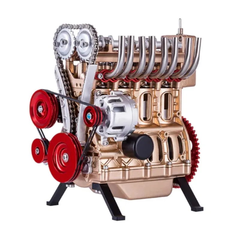 Teching Engine Assembly Kit Full Metal 4 Cilindri Car Engine Building Kit Gift Stem Education Collection - Enginediy