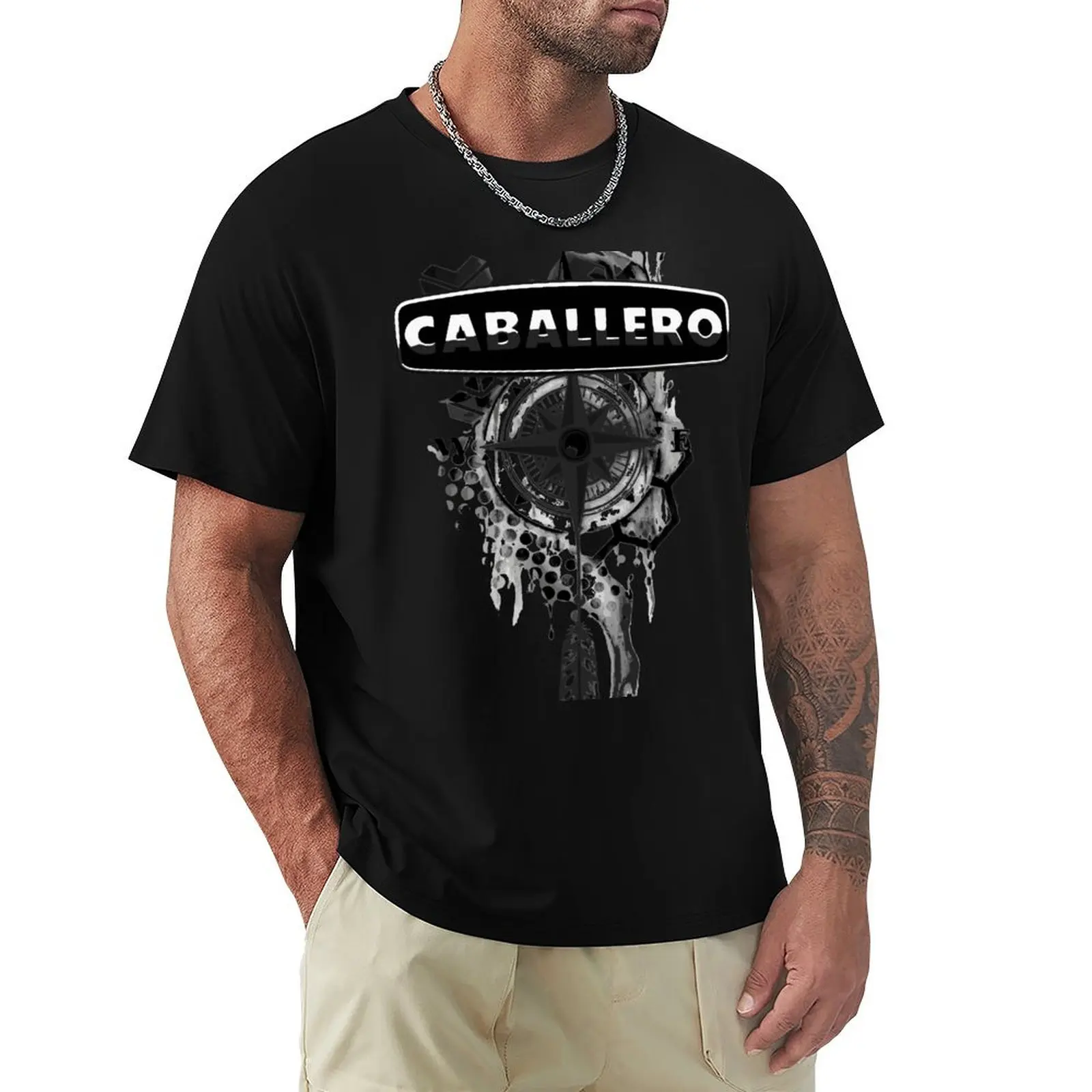 Caballero Artwork Windrose T-Shirt Oversize Sublime Heavyweights Cute Tops Mens Champion T-Shirt