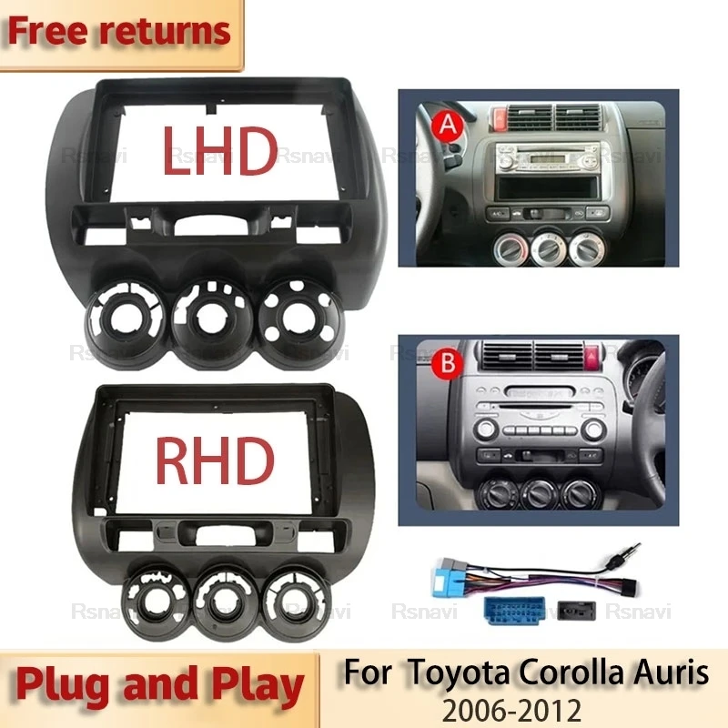 2 Din Android Head Unit Car Radio Frame Kit Honda Fit Jazz 2002-2008 Auto Stereo Dash Pannello In Plastica Fascia Trim Bezel Faceplate