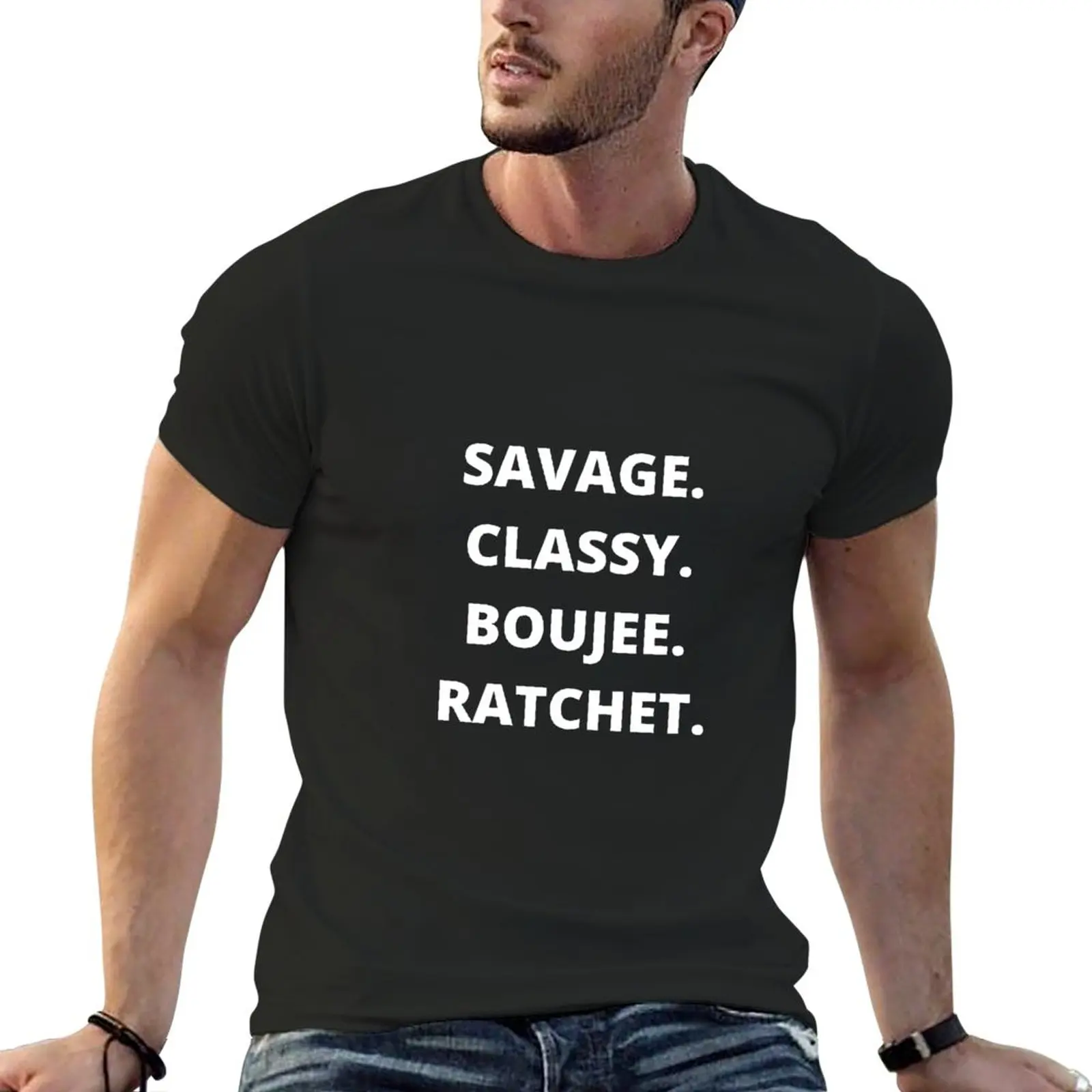 New Savage. Classe. Boujee. Cricchetto. T-Shirt Hippie Clothes Sweat Shirt Magliette Alte Da Uomo