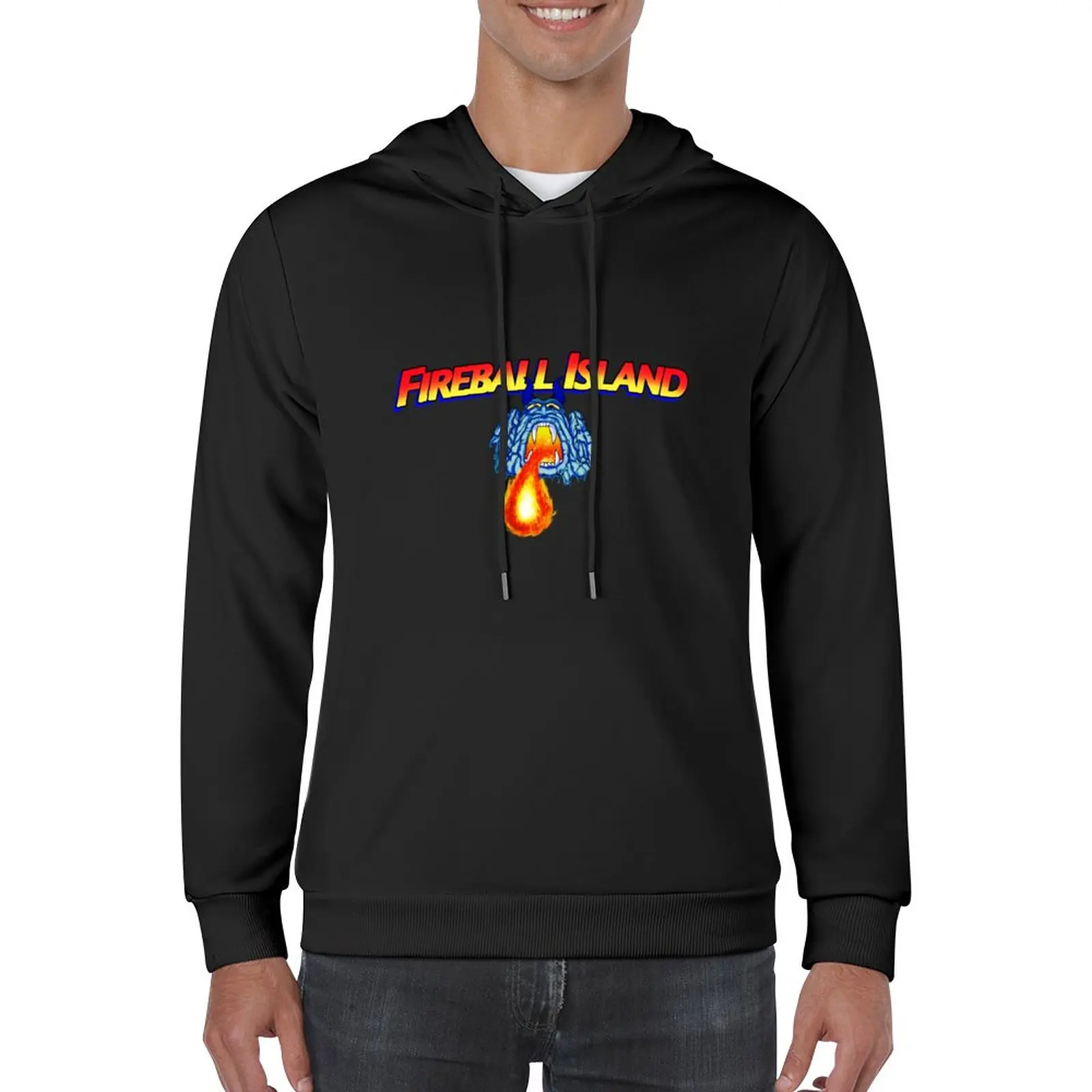 New Fireball Island 80'S Board Game Pullover Felpa Con Cappuccio Essentials Giacca Autunnale Da Uomo Essentials Felpa Con Cappuccio