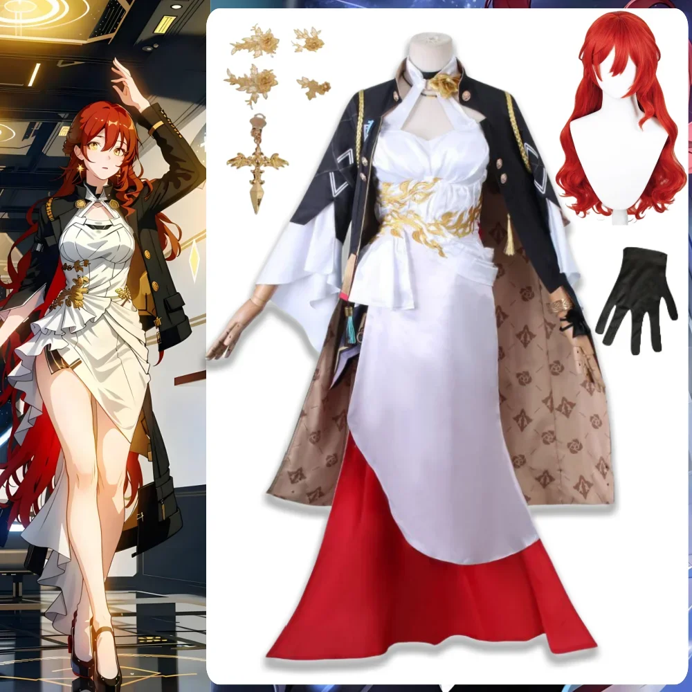 Honkai Star Rail Himeko Costumi Cosplay Accessori Per Parrucche Da Donna Outfit Game Honkai Cosplay Star Rail Stickers