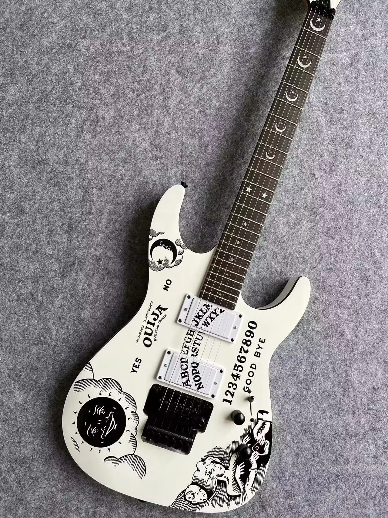 Factory Outlet The Top Quality Esp Custom Shop Kh-2 Ouija Aspirapolvere Cynthia Chitarra Elettrica Bianca Qasz