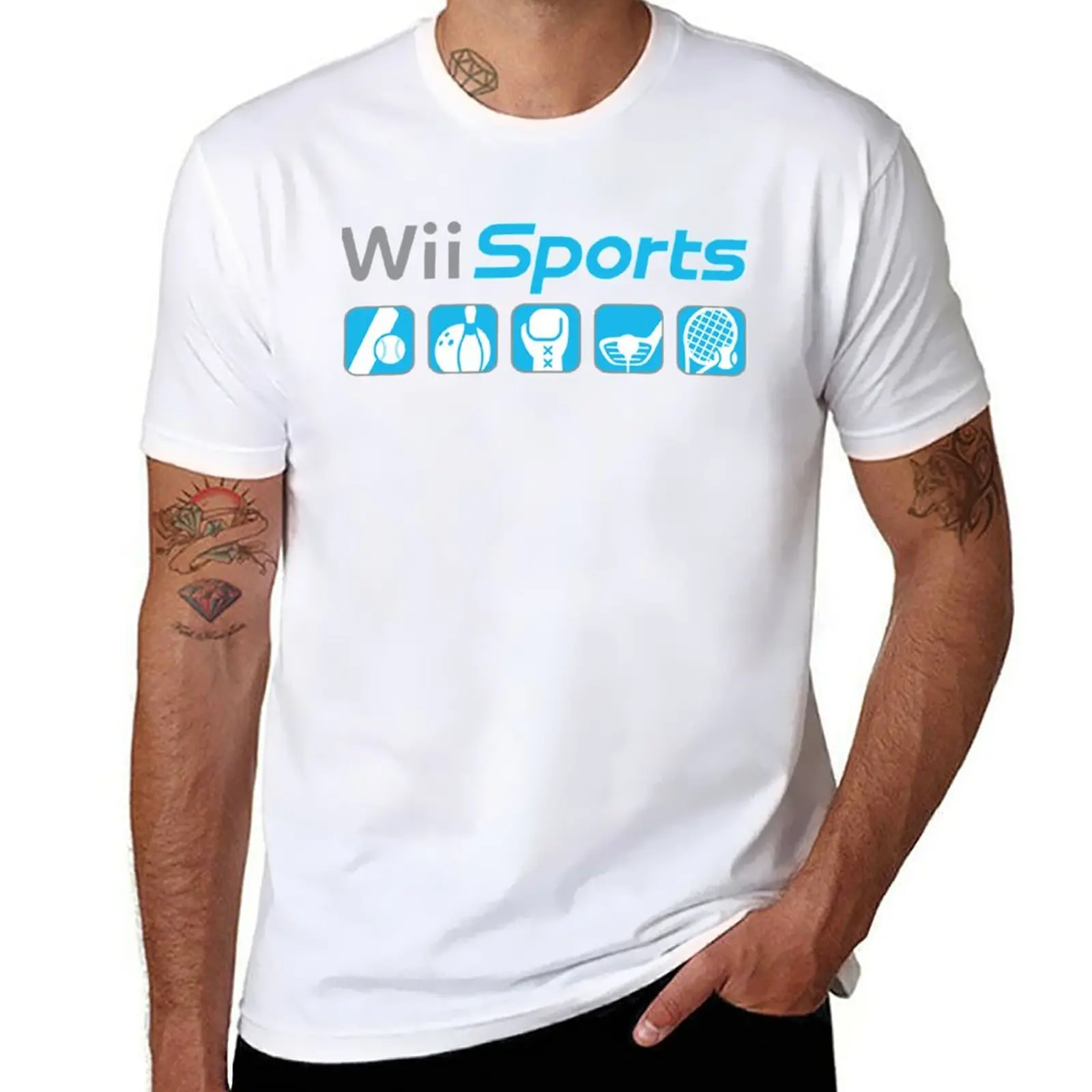 New Wii Sports T-Shirt Summer Top T-Shirt Ad Asciugatura Rapida Per Uomo Pack