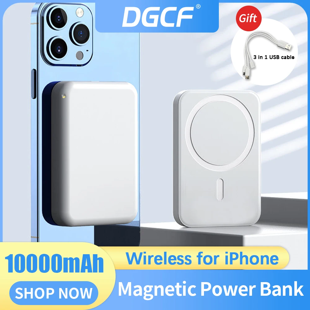 Magnetic Wireless Power Bank 10000Mah Magsafe Caricabatteria Esterno Powerbank Ausiliario Portatile Per Iphone Xiaomi Samsung