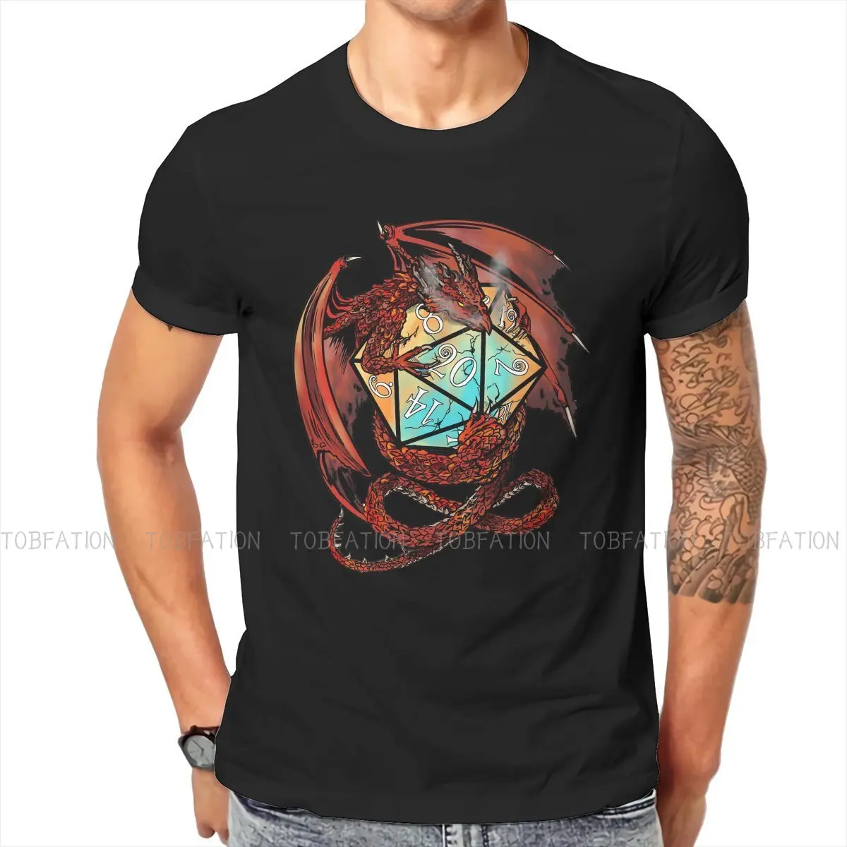Dnd Game Red Dragon Dice Tshirt Classic Grunge Abbigliamento Uomo Top T-Shirt Girocollo In Cotone