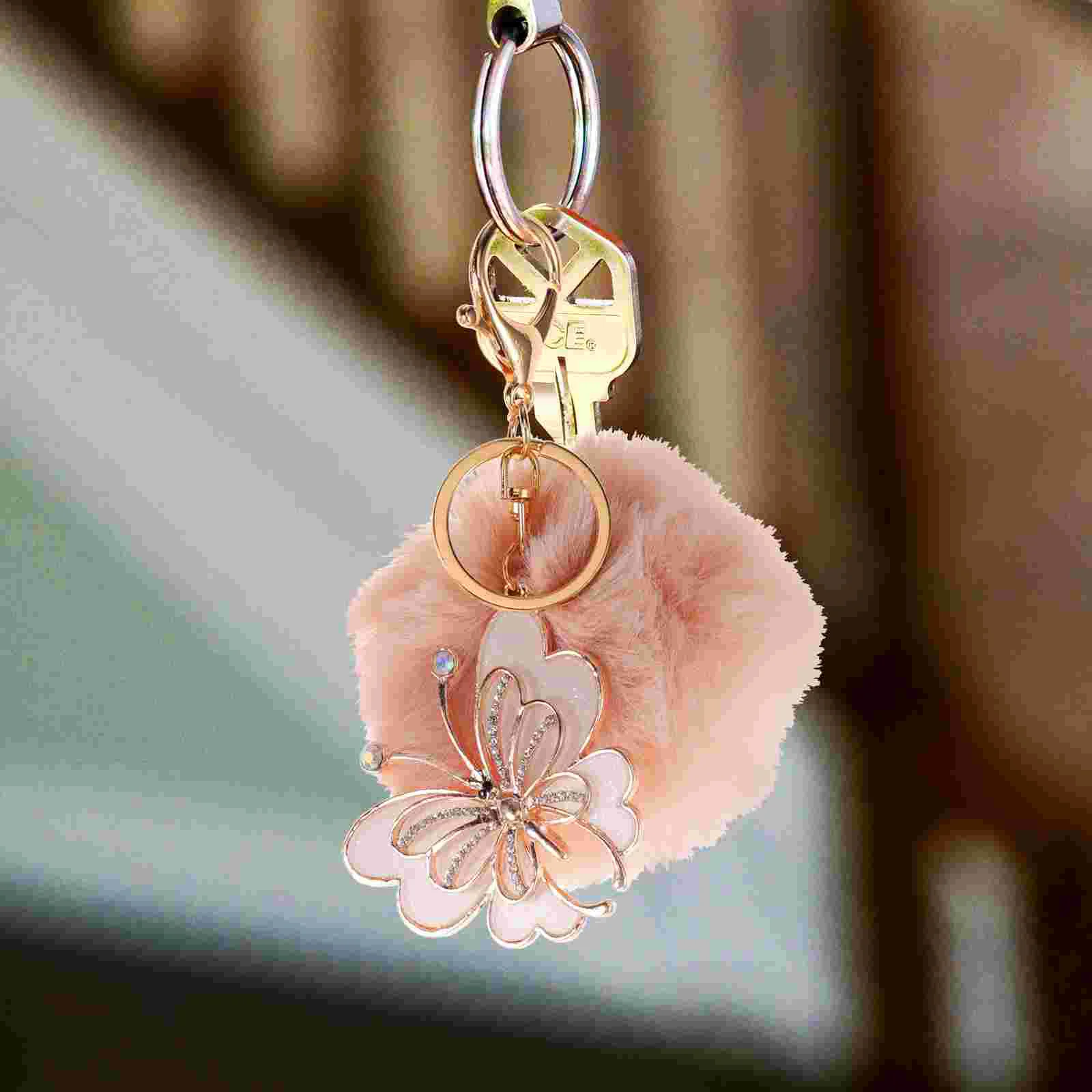 Portachiavi Con Palla Di Pelo Lettori E Registratori Minidisc Zaino Per Ciondolo Portachiavi Decorativo Da Donna