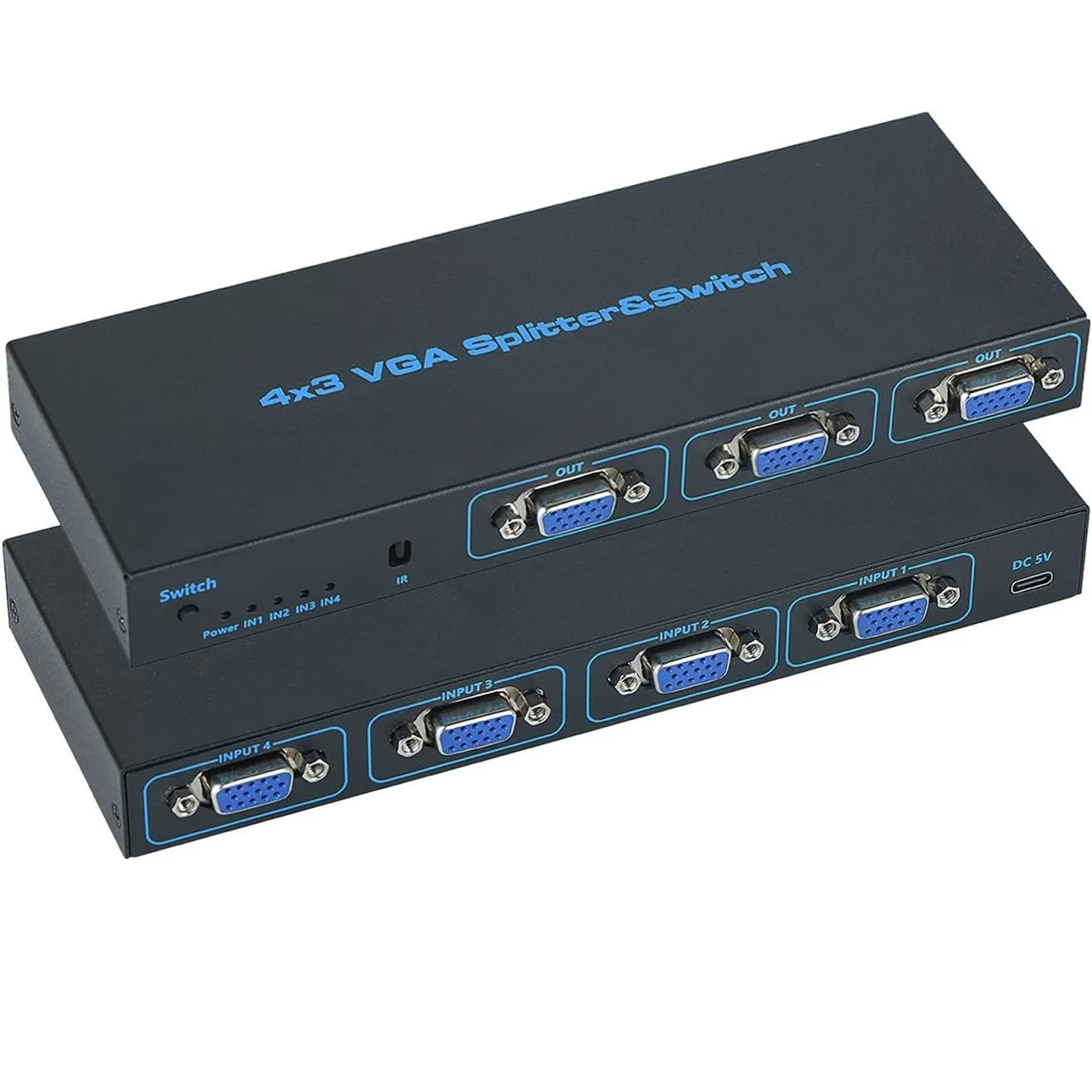 4X3 Vga Switch Splitter 4 In 3 Out Vga Video Splitter Box Switcher Vga A 4 Porte Per Pc Laptop Monitor Proiettore Fino A 1080P
