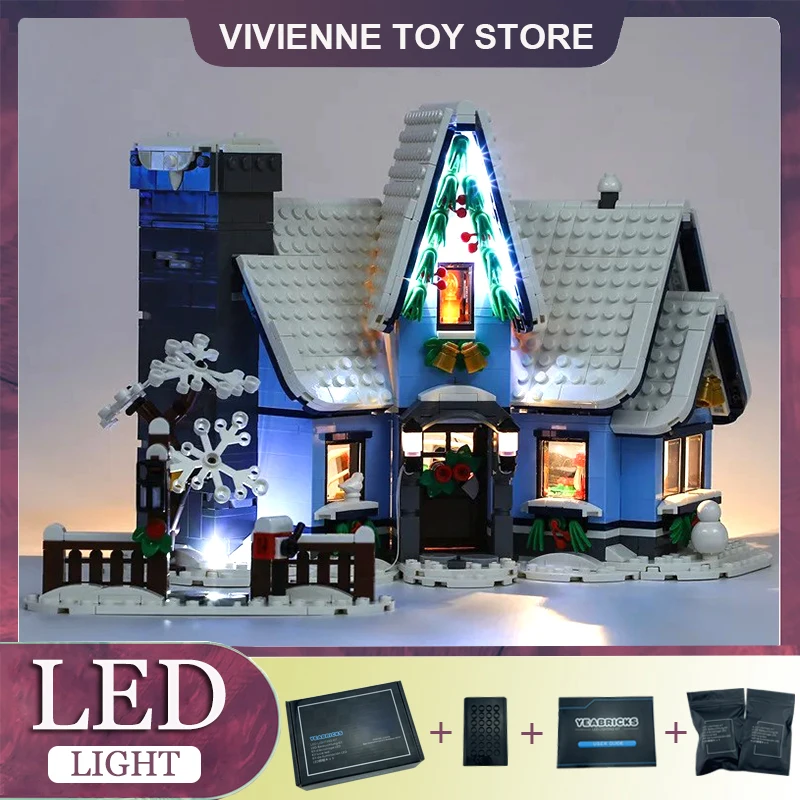 Kit Luci A Led Per Lego 10293 Visita Di Babbo Natale Mattoncini Tecnici Giocattolo In Mattoni (Solo Luce A Led, Senza Blocchi)