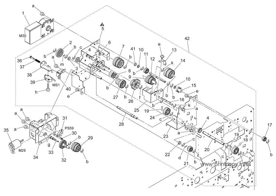 A00J235600 A00J235500 Ingranaggio Di Trasmissione Del Fusore Muslimex Per Konica Minolta C451 C550 C650