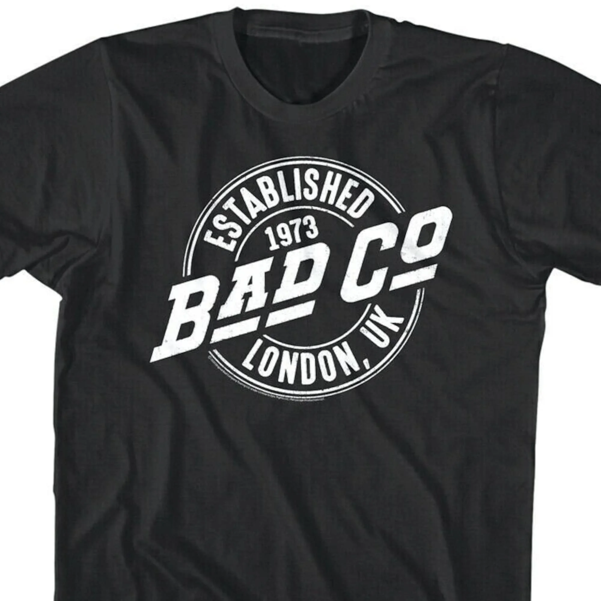 Maglietta Bad Company Stabilita A London 1973 Logo Graphic Tees