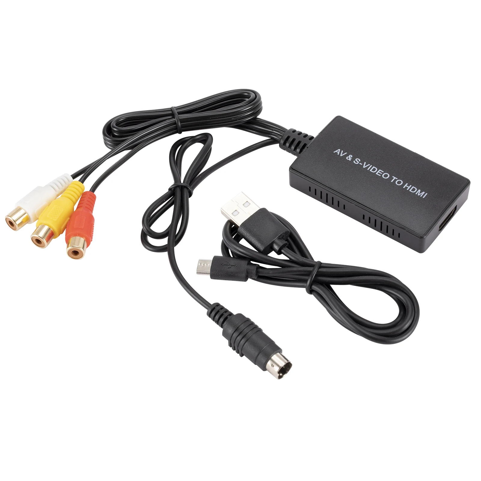 Convertitore Da Svideo A Hdmi Adattatore Hdmi Adattatore Da Av A Hdmi Supporto 1080P Pal/Ntsc Compatibile Con Wii Wii U Ps Ps2 Ps3 Stb Xbox