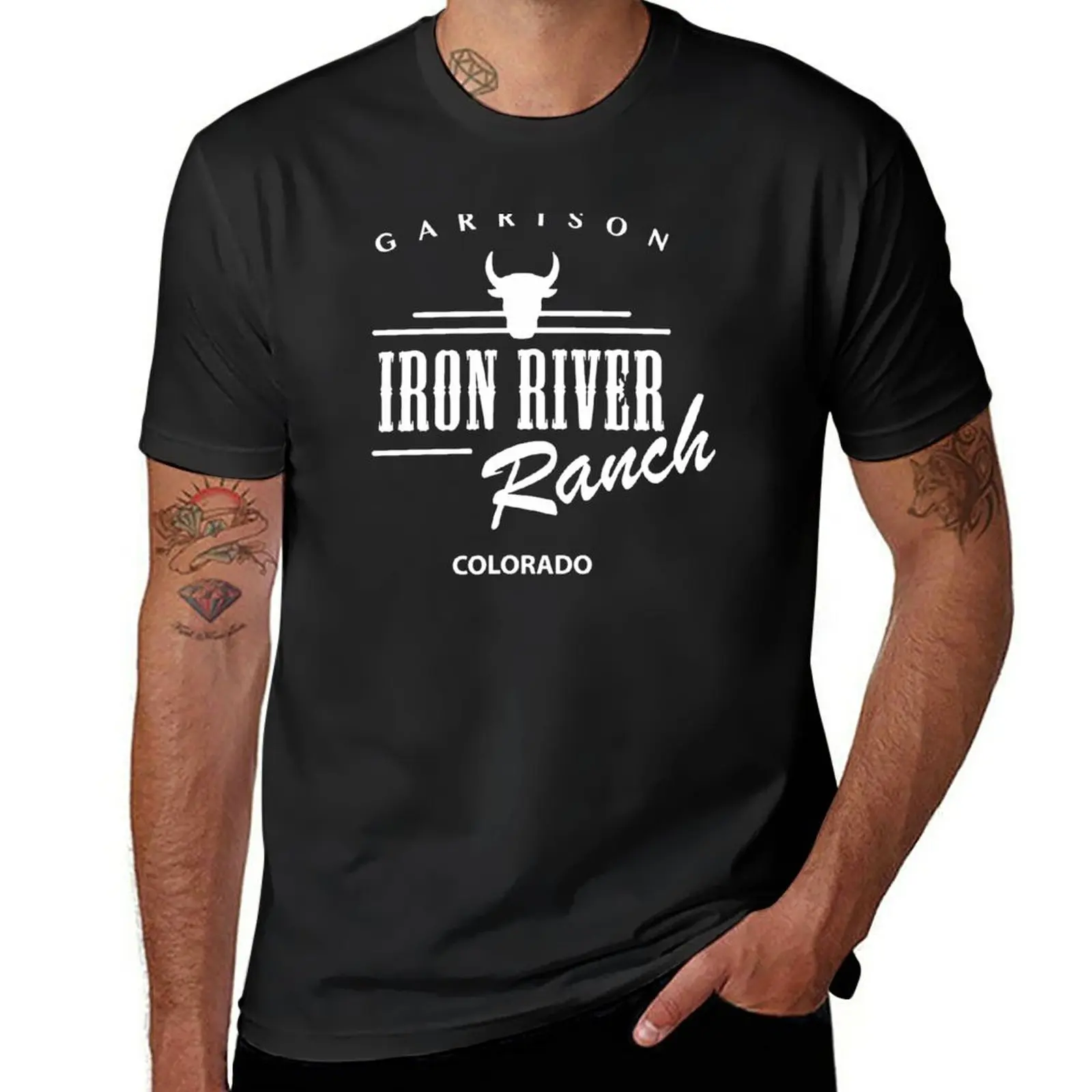 New Iron River Ranch T-Shirt Ragazzi Magliette Vestiti Estetici Mens T-Shirt Pack