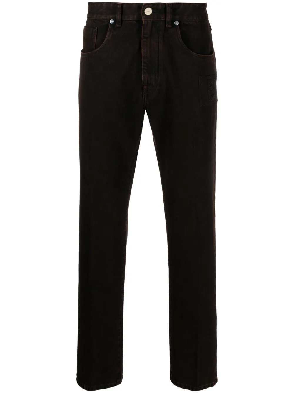 FENDI Halbhohe Straight-Leg-Jeans - Braun