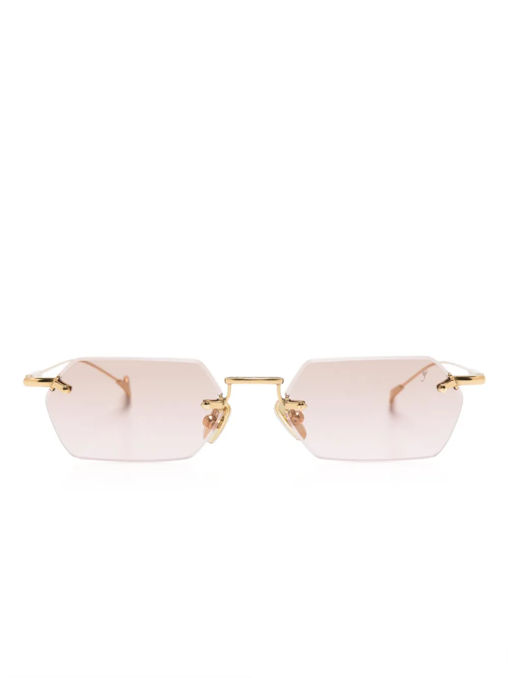 Eyepetizer Geometrische Sonnenbrille ohne Rahmen - Gold