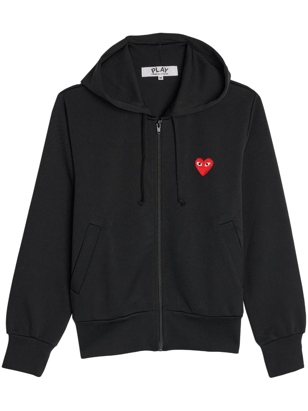 Comme Des Garçons Play logo-patch zipped hoodie - Schwarz