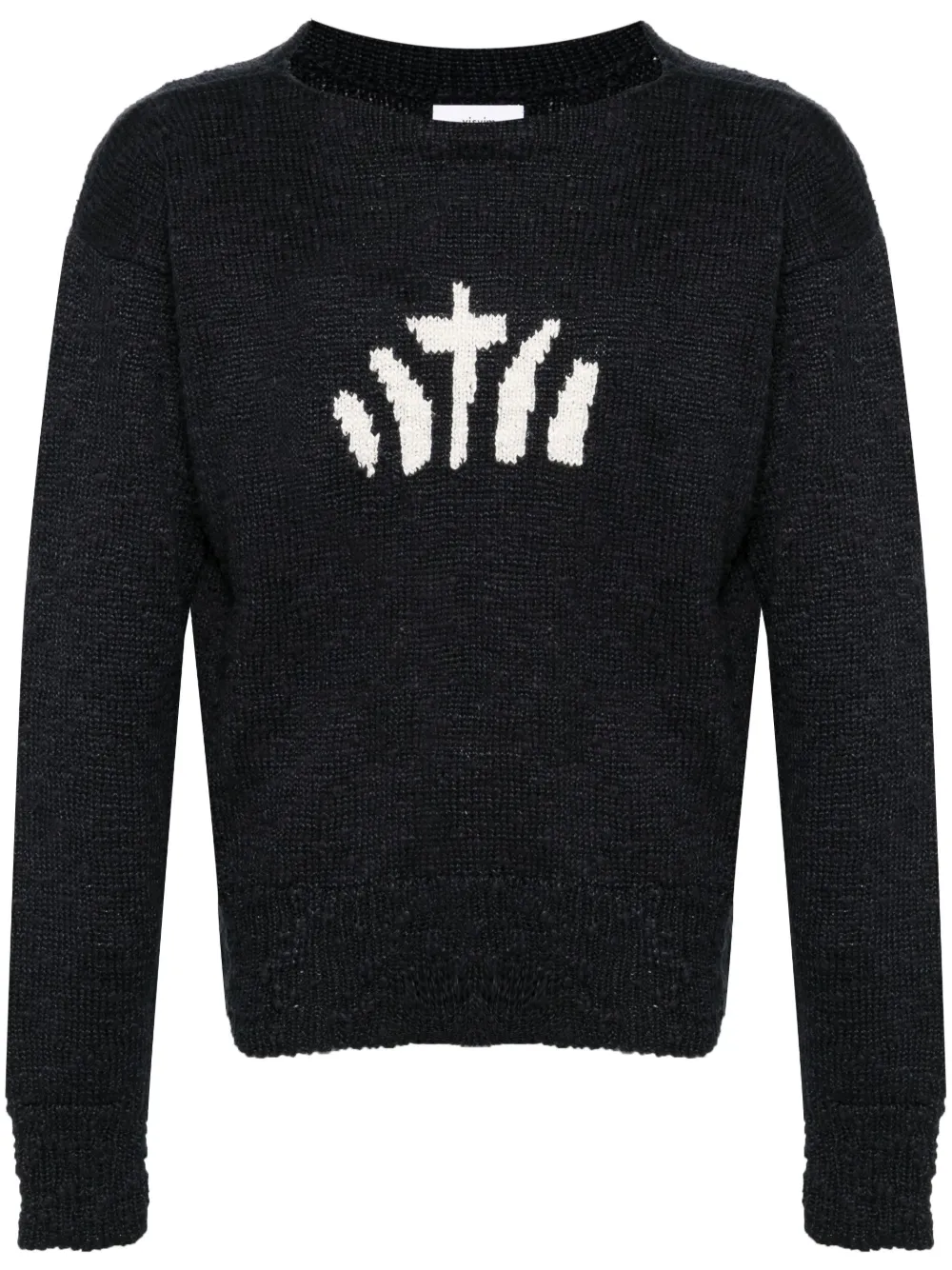 visvim Pullover mit Intarsien-Strickmuster - Blau