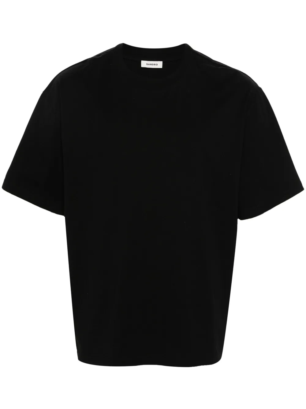 SANDRO T-Shirt mit tiefen Schultern - Schwarz