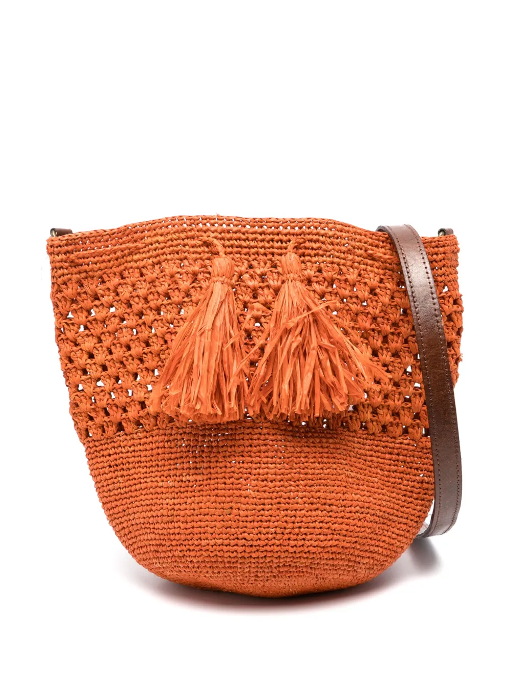 IBELIV Haingo raffia bucket bag - Arancione