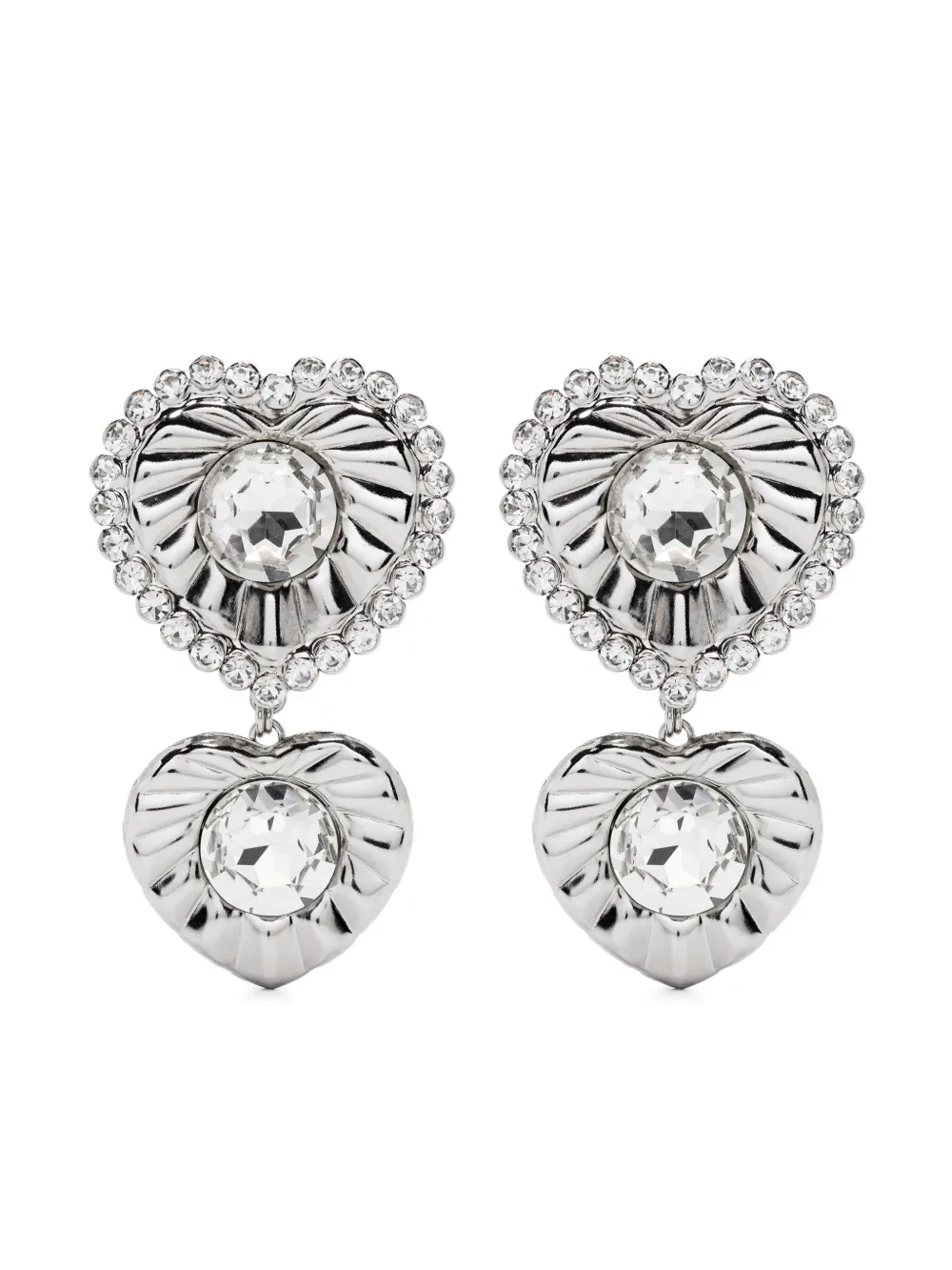 Alessandra Rich crystal-embellished drop earrings - Argento
