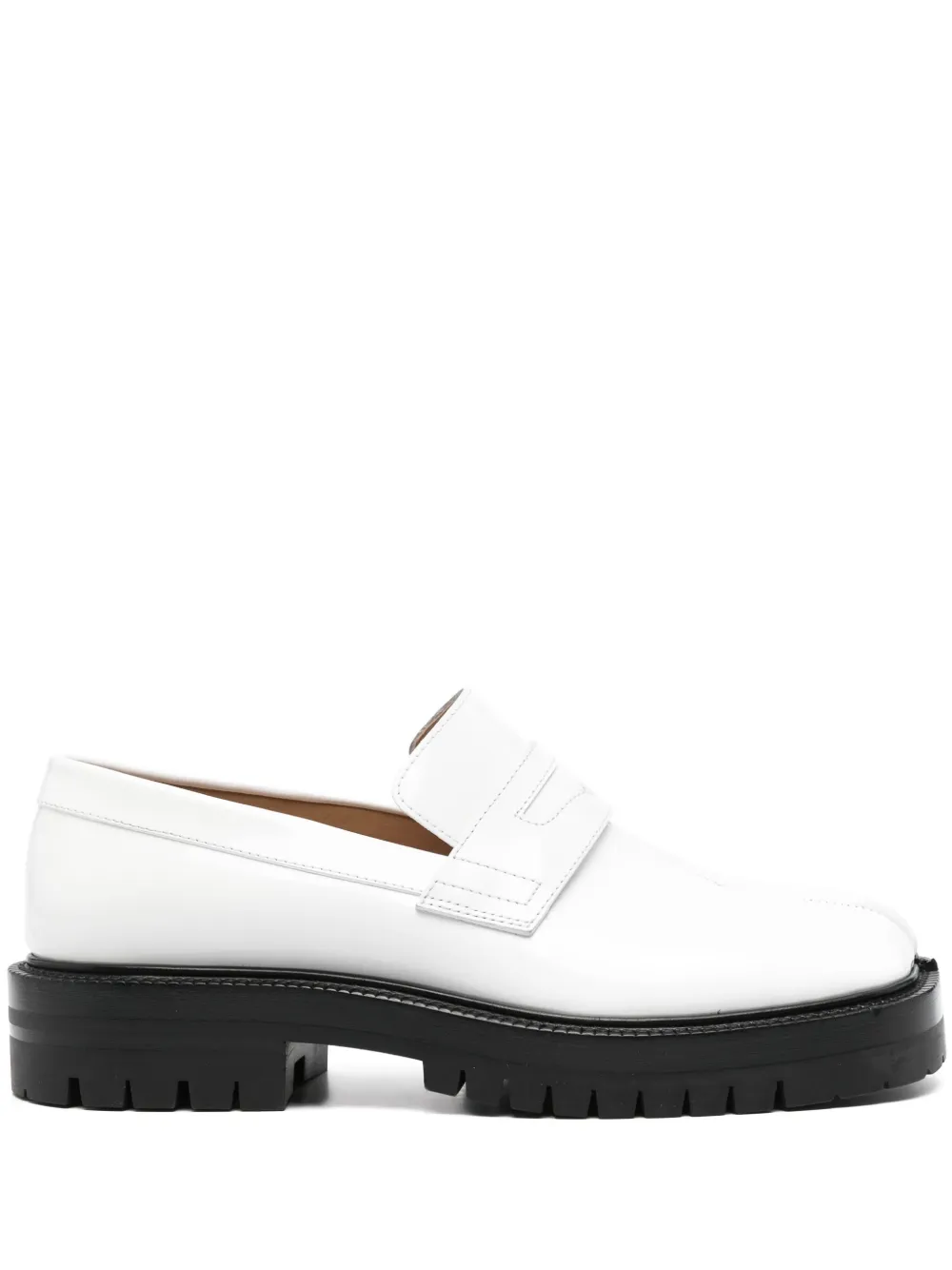 Maison Margiela Tabi leather loafers - Bianco