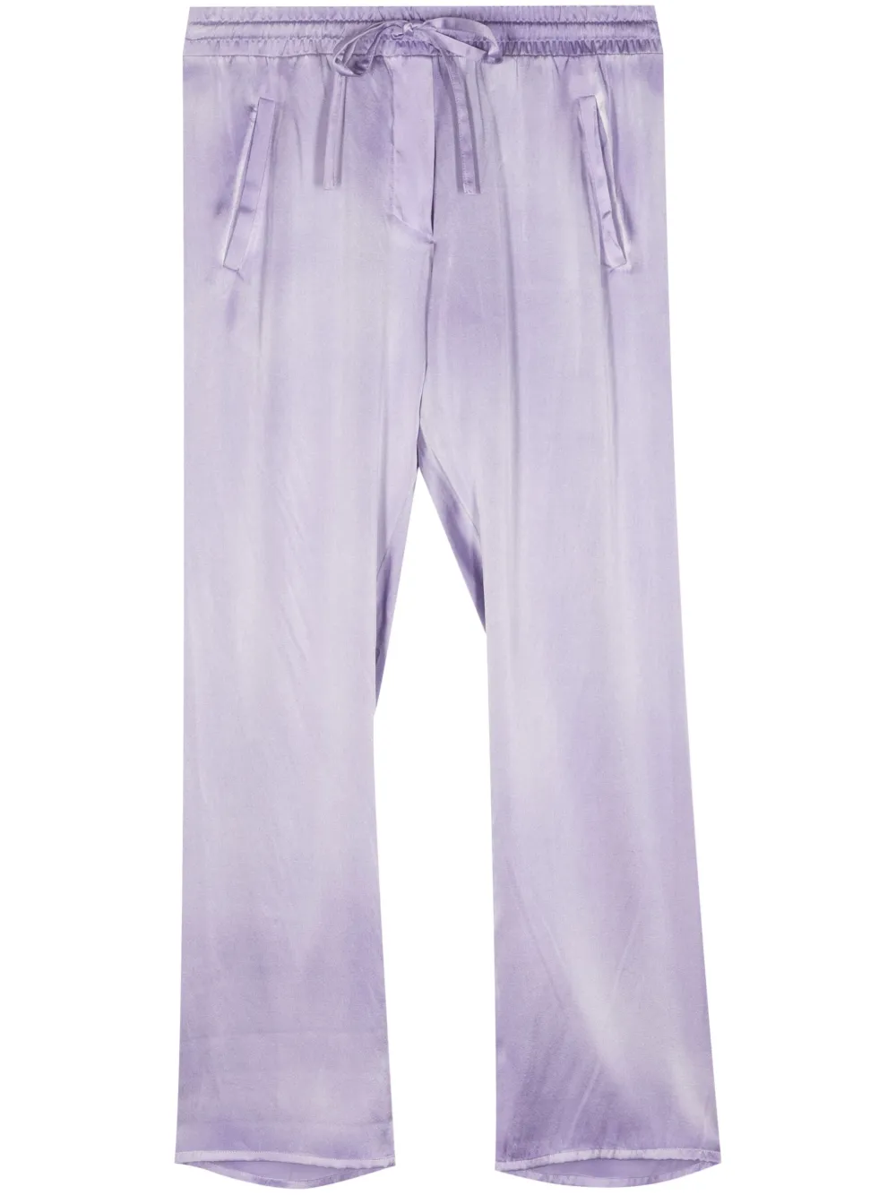 Avant Toi cropped silk trousers - Viola