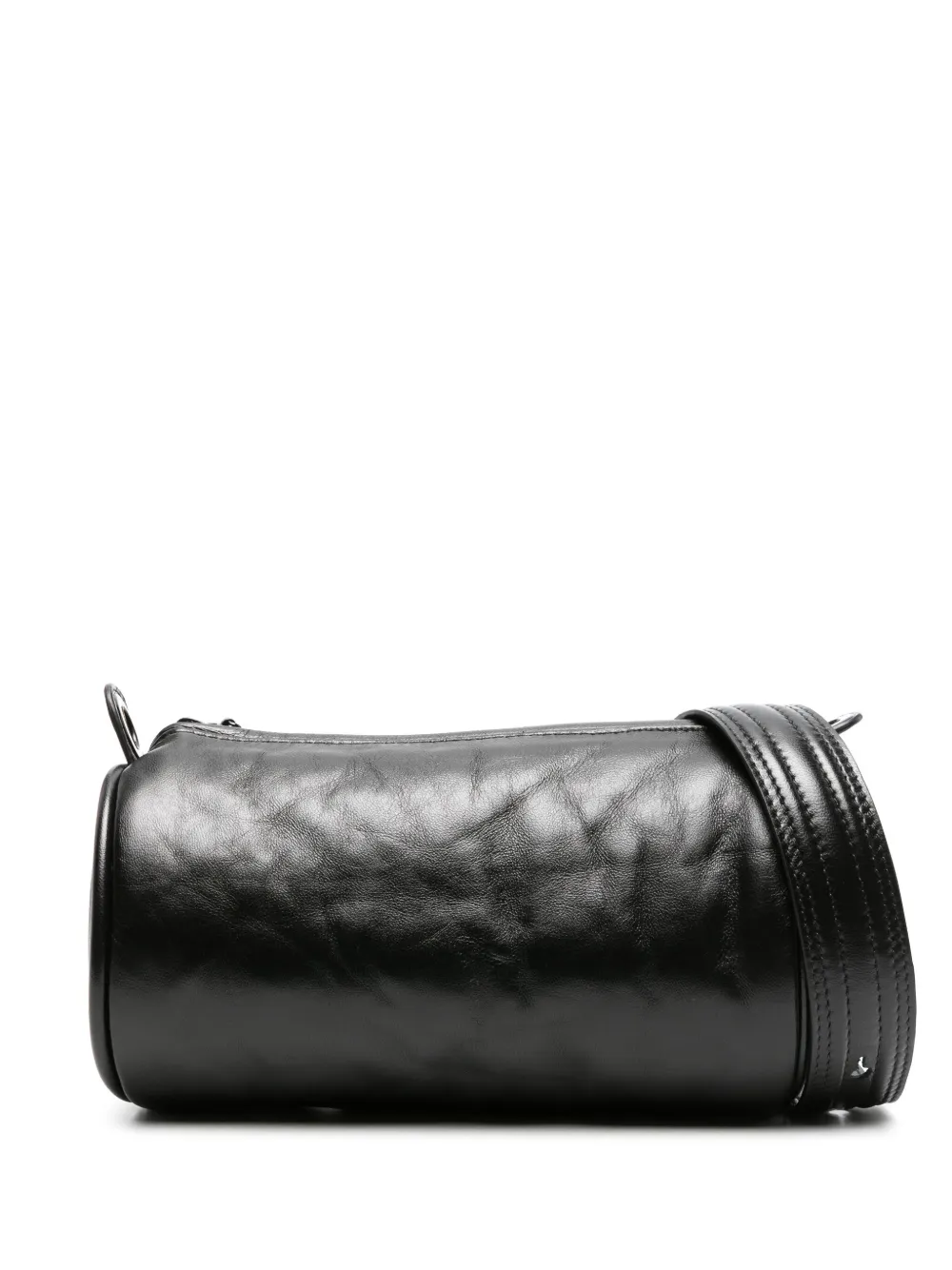 Marine Serre Billow leather crossbody bag - Nero