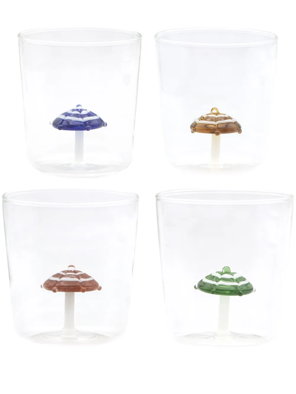 CU I SEEYOU 3D-detail tumbler glasses (set of four) - Toni neutri