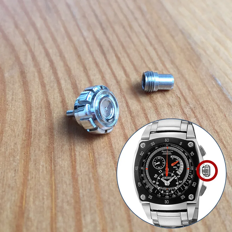 Corona Impermeabile In Acciaio Per Strumenti Di Parti Di Orologi Cronografo Automatico Seiko Sportura 48*60Mm