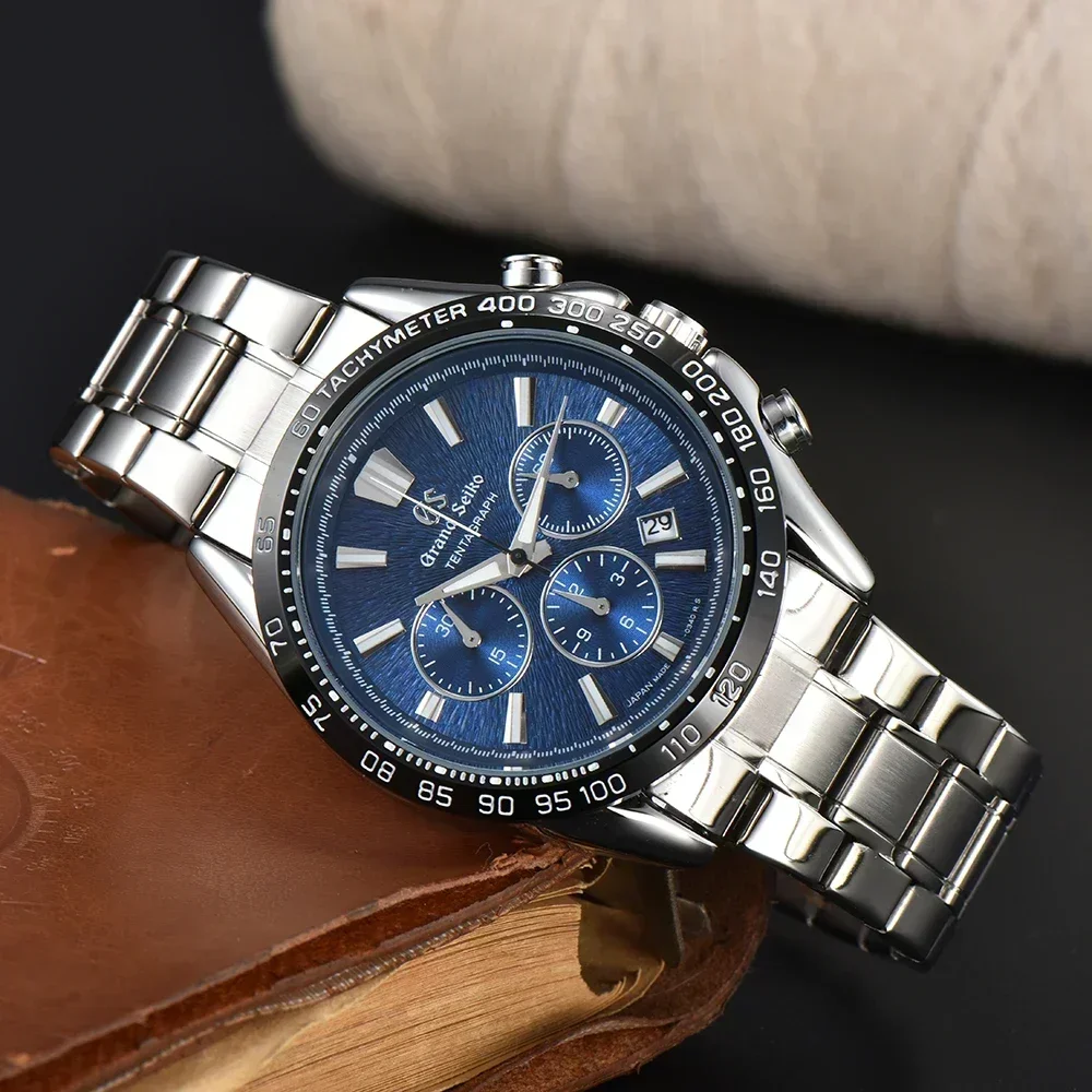 Business Original Grand Relogio Masculino Seiko Orologi Mens Multifunzione Automatic Date Aaa Watch Men Steel Sports Orologi Maschili