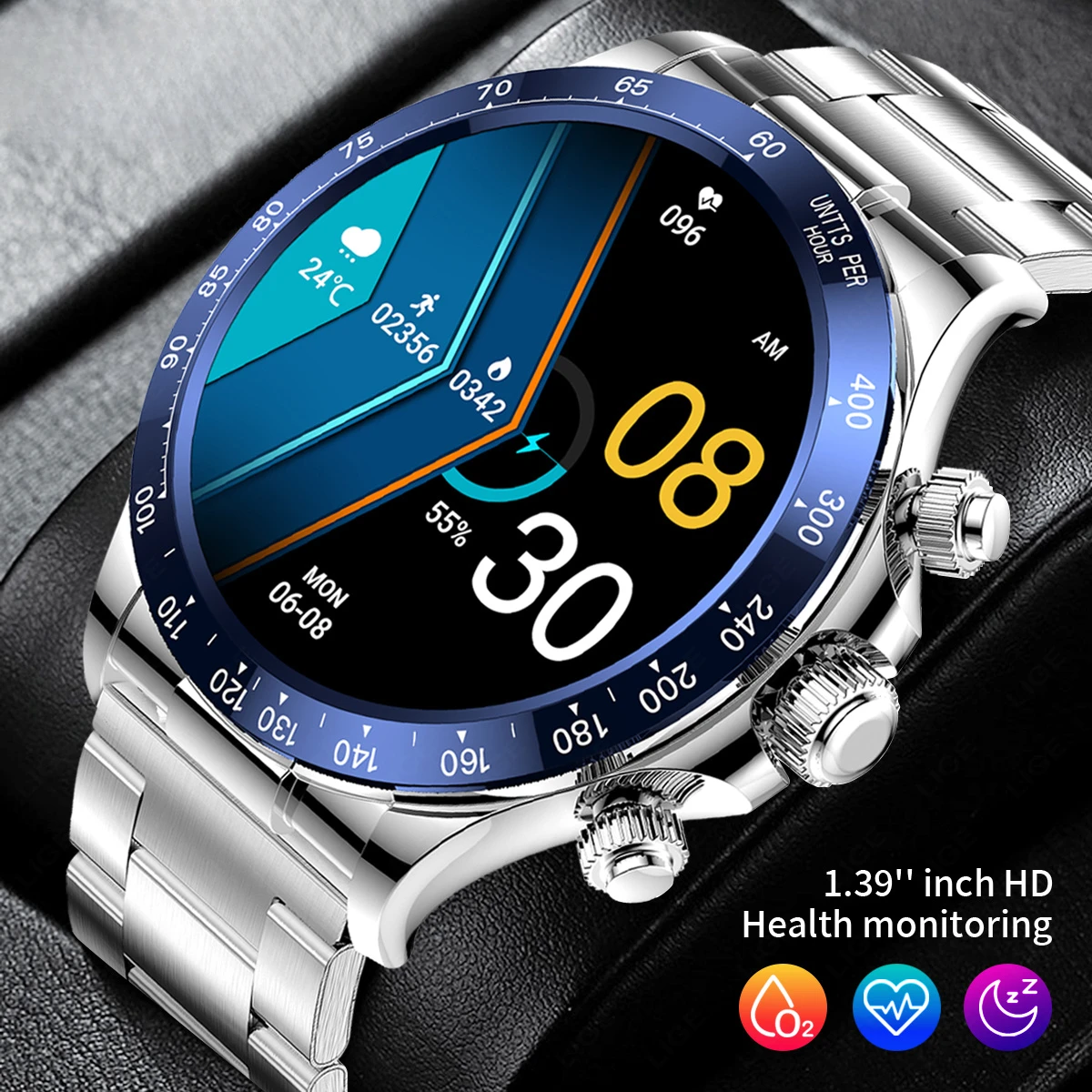 2024 Nuovo Gps Route Tracking Smart Watch Bluetooth Call Men Orologi Body Termometro Health Monitor Smartwatch Sportivo Impermeabile